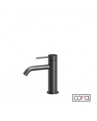 Μπαταρία Νιπτήρα με Βαλβίδα Clic-Clac Cora Cosmo PVD Black Brushed Inox 316L