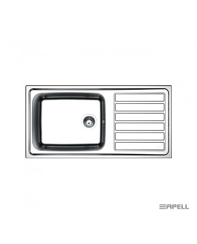 Ανοξείδωτος Νεροχύτης Ένθετος Anniversario Apell 100 x 50 Inox Λείο