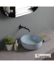 Porcelain Tabletop Washbasin Scarabeo Glam Air Glossy Φ39