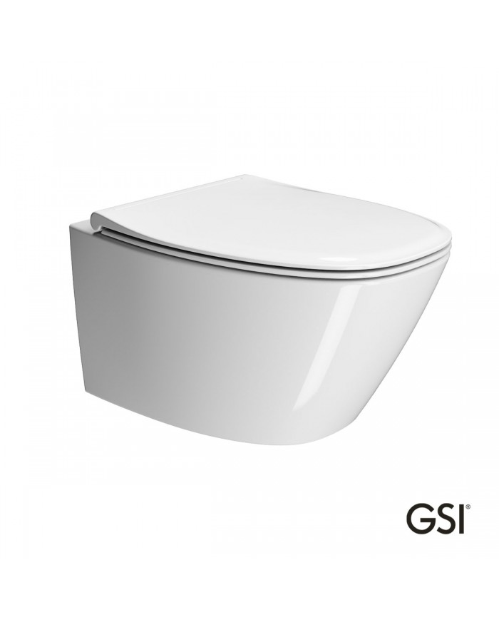 Λεκάνη Κρεμαστή MODO+/50 Swirlflush με κάλυμμα Slim Soft Close MS84C, GSI White