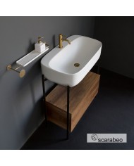 Έπιπλο μπάνιου Laila 270312-NROP89  με συρτάρι 2712-89 Χωρίς Νιπτήρα, Scarabeo