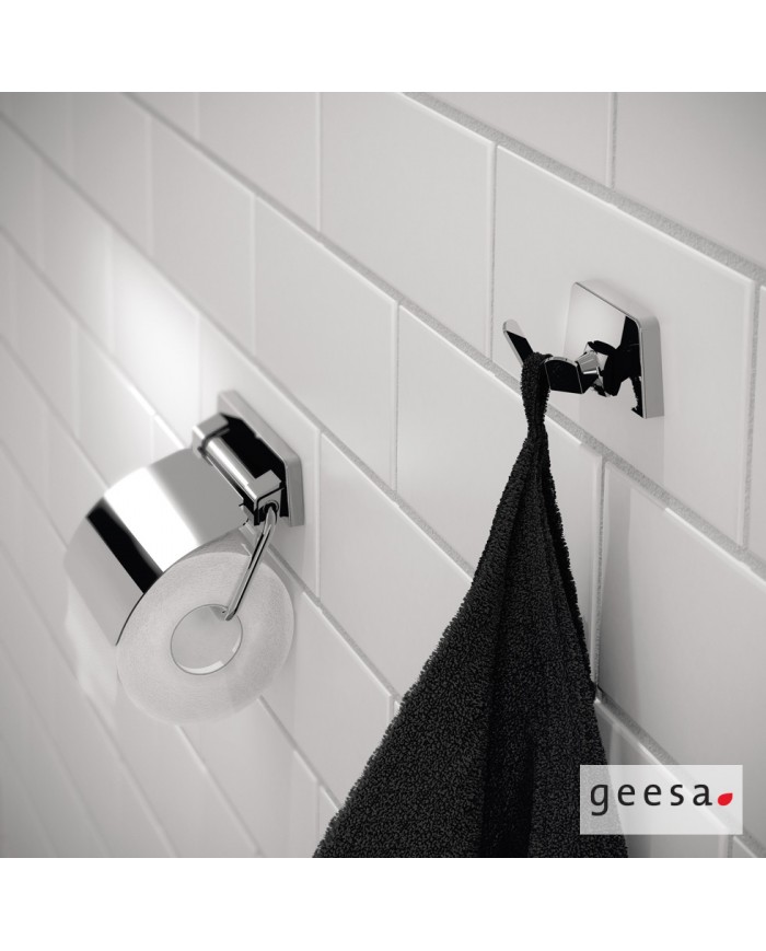 Άγκιστρο μπάνιου διπλό Geesa Chrome