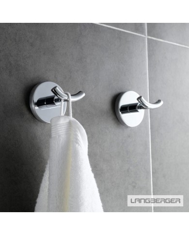 Double Langberger Chrome bathroom hook