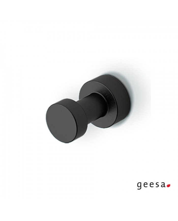 Άγκιστρο μπάνιου μονό 3εκ. Nemox Geesa Inox Black Matt