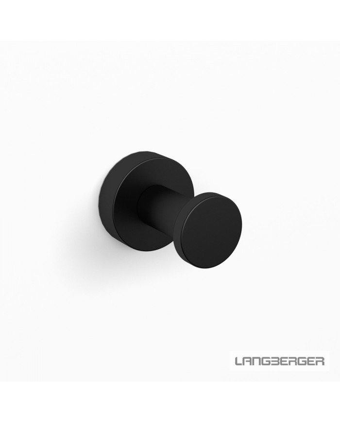 Bathroom hook single 4 cm. Langberger Black Matt