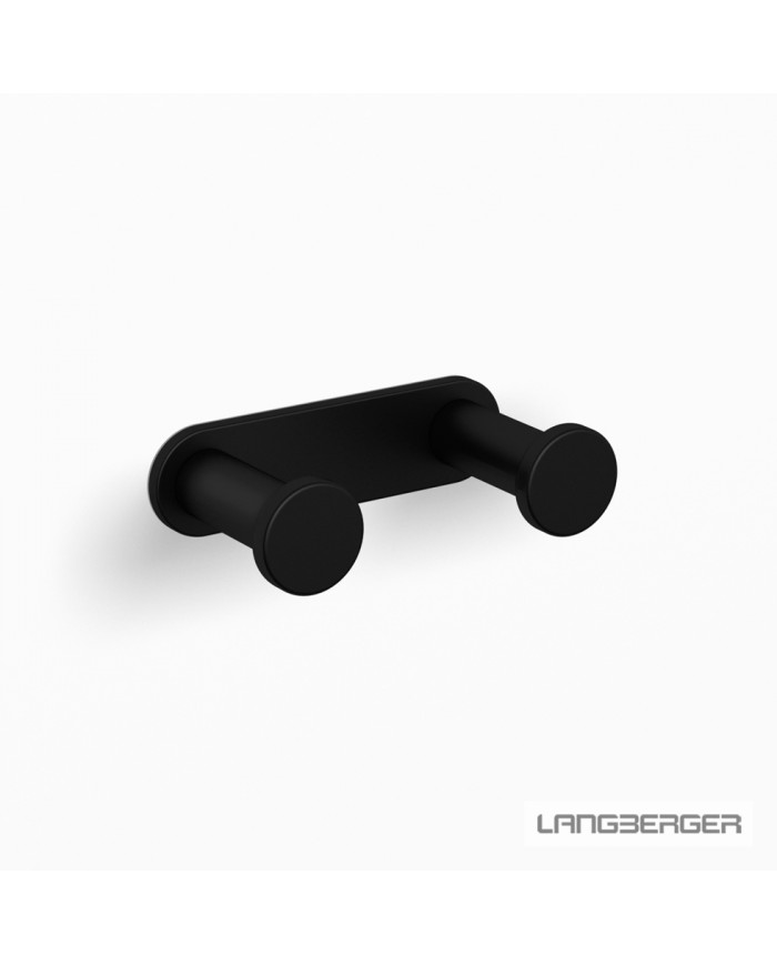 Hanger 2 Hooks Langberger Black Matt