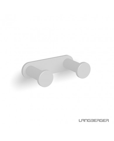 Hanger 2 Hooks Langberger White Matt
