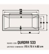 Acrylic Bathtub Sanitec Quadra 533Q Rectangular (170 x 70cm)