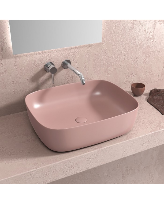 Porcelain Bathroom Sink Countertop Karag Rosa Matt LT 2143-MP (49x39.5x15cm)