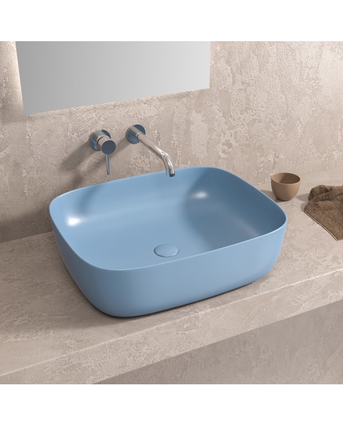Porcelain Bathroom Sink Countertop Karag Azzurro Matt LT 2143-MBL (49x39.5x15cm)