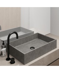 Countertop Washbasin with Valve Karag Dion Cement CS-0069 (60x39x12cm)