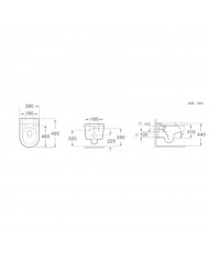 Wall-hung Toilet Inter Ceramic ICC 4937 Tornado-Rimless White with Removable Slim Soft Closing Duroplast Cover