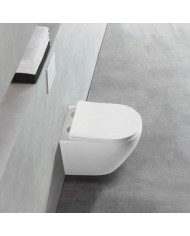 Wall-hung Toilet Inter Ceramic ICC 4937 Tornado-Rimless White with Removable Slim Soft Closing Duroplast Cover