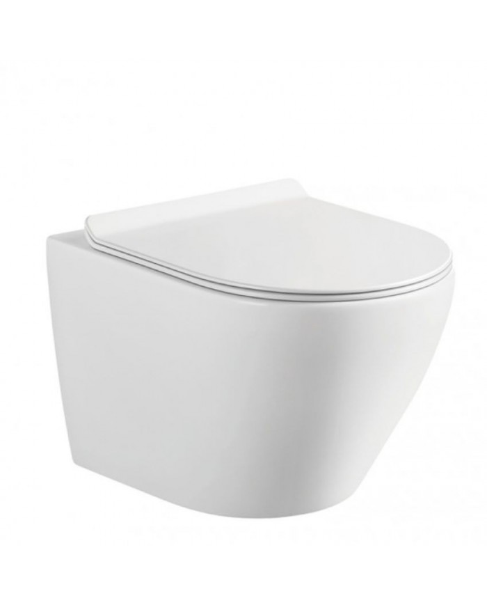 Wall-hung Toilet Inter Ceramic ICC 4937 Tornado-Rimless White with Removable Slim Soft Closing Duroplast Cover