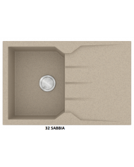 Granite Sink Sanitec Ultra Granite 807 79 1B 1D (79X50) Heavy Duty Reversible