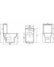 Σετ Λεκάνη Δαπέδου Χαμηλής Πίεσης Rimless Karag Amfipolis TR 126 Πισωστόμια & Καζανάκι & Κάλυμμα  (5206836069654)