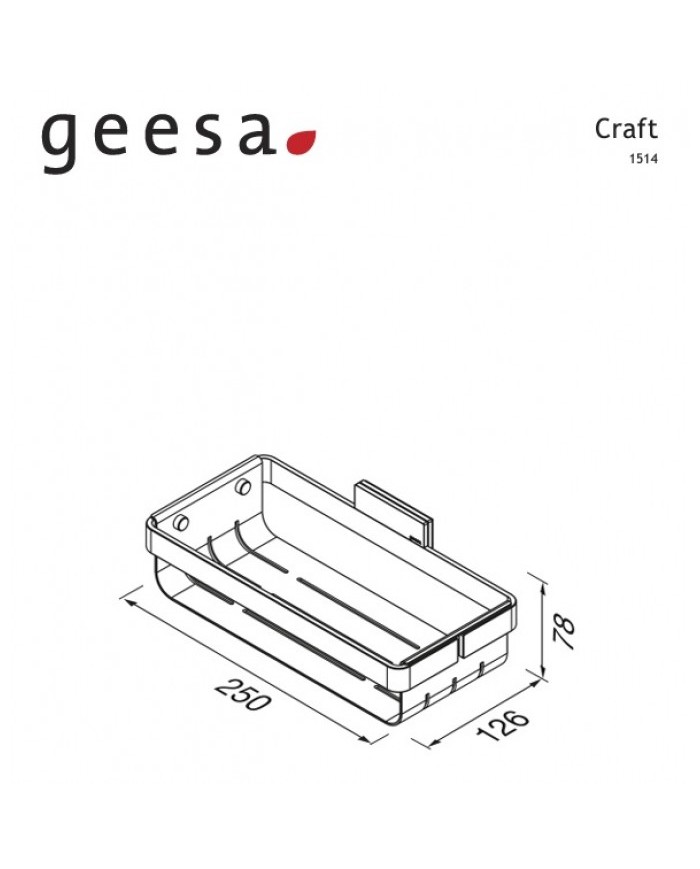 Σπογγοθήκη-Μπουκαλοθήκη Craft Geesa Inox Chrome (1514-110)