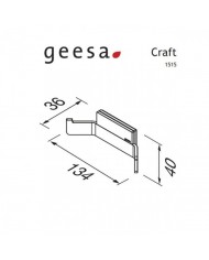 Άγκιστρο Μπάνιου Διπλό Craft Geesa Inox Chrome (1515-110)