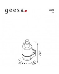Διανομέας Σαπουνιού Επίτοιχος Dispenser 200ml Craft Geesa Inox Chrome (1516-110)