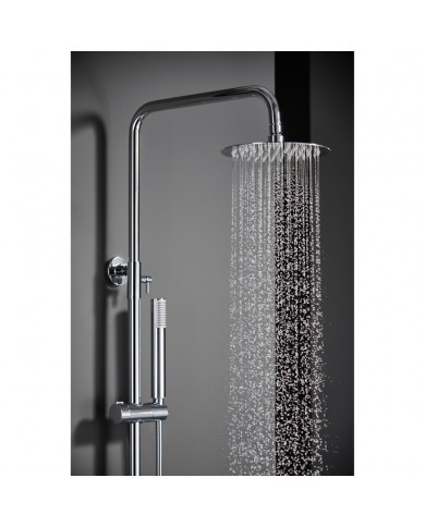 Στήλη Ντουζ Επεκτεινόμενη 2 Εξόδων Imex Monza Chrome με Μπαταρία & Ανακλινόμενη Κεφαλή & Τηλέφωνο  (BDM039)