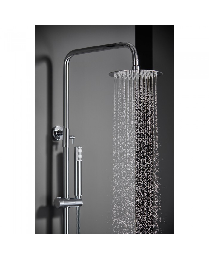 Στήλη Ντουζ Επεκτεινόμενη 2 Εξόδων Imex Monza Chrome με Μπαταρία & Ανακλινόμενη Κεφαλή & Τηλέφωνο  (BDM039)