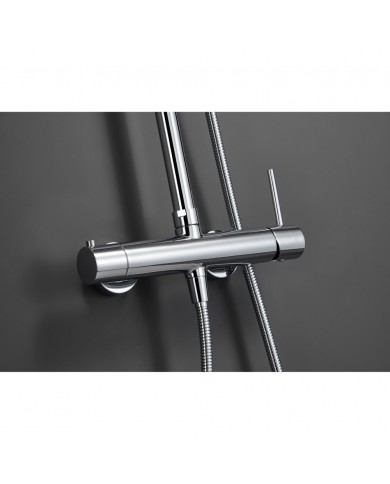 Στήλη Ντουζ Επεκτεινόμενη 2 Εξόδων Imex Monza Chrome με Μπαταρία & Ανακλινόμενη Κεφαλή & Τηλέφωνο  (BDM039)