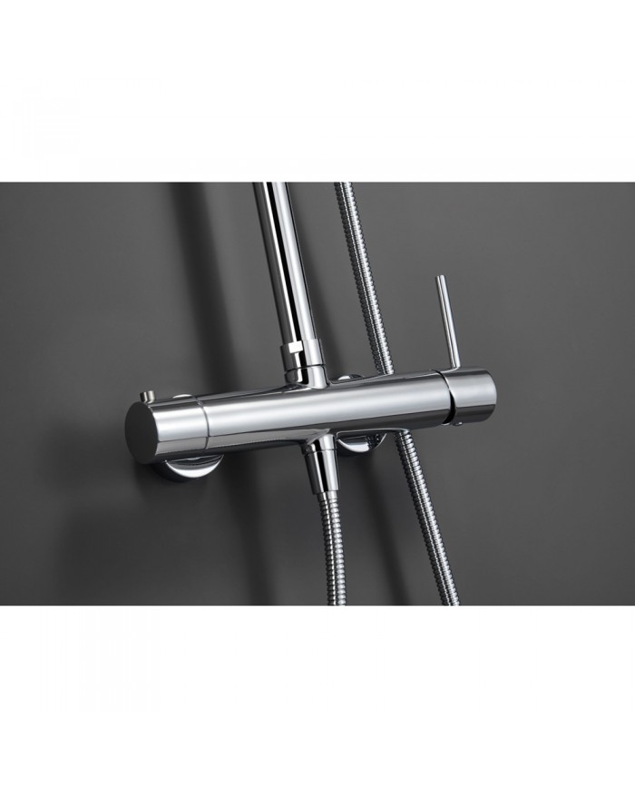 Στήλη Ντουζ Επεκτεινόμενη 2 Εξόδων Imex Monza Chrome με Μπαταρία & Ανακλινόμενη Κεφαλή & Τηλέφωνο  (BDM039)