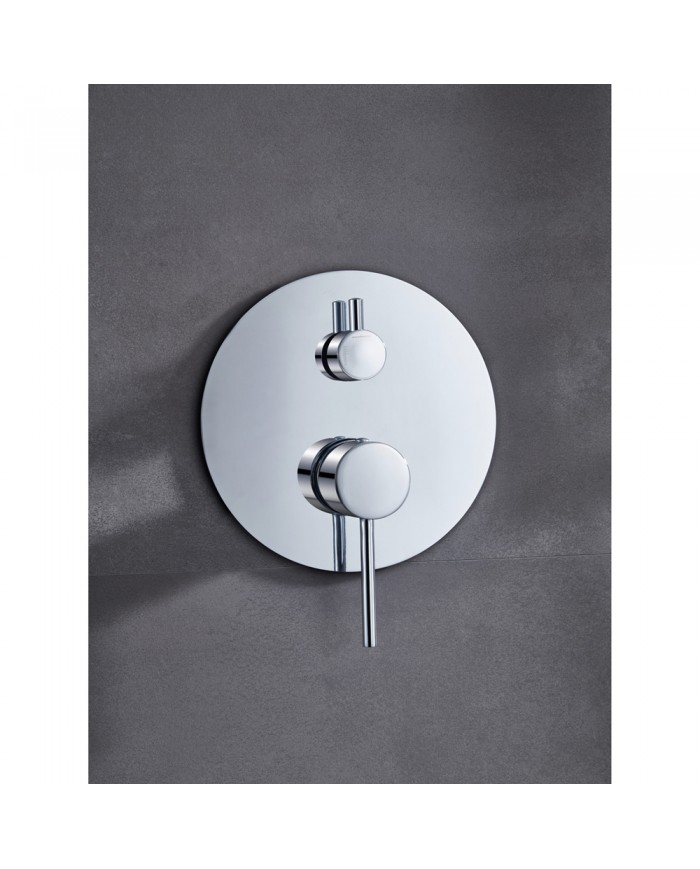 Built-in Complete Bathroom Set Imex Tivoli Chrome 2 Outlet Mixer & Stainless Steel Ceiling Bell Ø25cm & Telephone (GPΤ039)