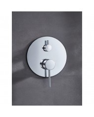 Built-in Complete Bathroom Set Imex Tivoli Chrome 2 Outlet Mixer & Stainless Steel Ceiling Bell Ø25cm & Telephone (GPΤ039)