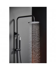 Imex Monza Black Matt 2-Outlet Extendable Shower Column with Faucet & Tilting Head & Telephone (BDM039/NG)