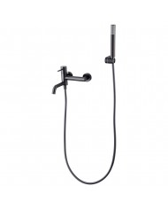 Imex Monza Black Gun Metal PVD Bathroom Mixer Set with Shower Handset, Spiral & Base (BDM039-4BGM)