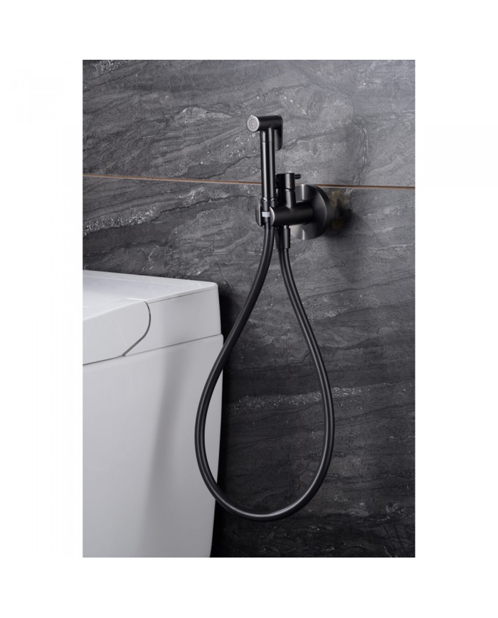 Built-in Bidet System Imex Munich Black Gun Metal PVD Mixer & Shower 1 Hole (RDM001/BGM)