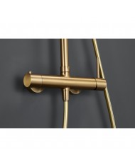 Στήλη Ντουζ Επεκτεινόμενη 2 Εξόδων Imex Monza Χρυσό Ματ PVD Μπαταρία & Ανακλινόμενη Κεφαλή & Τηλέφωνο(BDM039/OC)