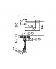Imex Monza Bidet Mixer Tap Matte Gold PVD (BDM039-2OC)