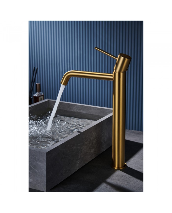 Imex Monza Tall Basin Mixer Tap Matte Gold PVD (BDM039-3OC)