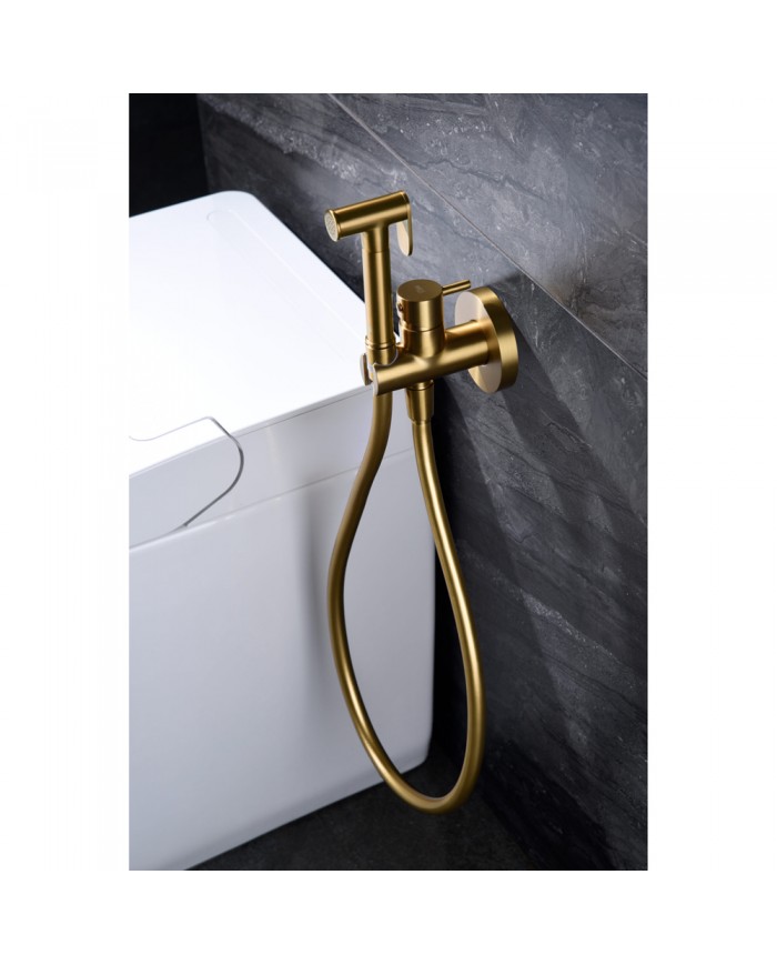 Imex Munich Built-in Bidet System Matte Gold PVD Mixer & 1-Hole Sanitary Shower (RDM001/OC)