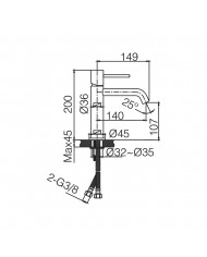 Imex Monza Basin Mixer Tap Rose Gold Matte PVD (BDM039-1ORC)