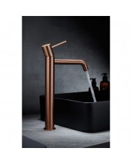 Imex Monza Tall Basin Mixer Tap Rose Gold Matt / Copper PVD (BDM039-3ORC)