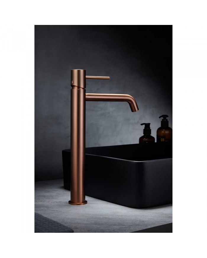 Imex Monza Tall Basin Mixer Tap Rose Gold Matt / Copper PVD (BDM039-3ORC)