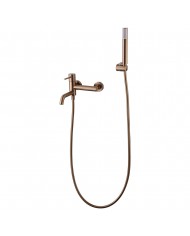 Imex Monza Bath Mixer Tap Rose Gold Matt / Copper PVD Set Shower Handset, Spiral & Base (BDM039-4ORC)
