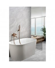 Imex Monza Bath Mixer Tap Rose Gold Matt / Copper PVD Set Shower Handset, Spiral & Base (BDM039-4ORC)