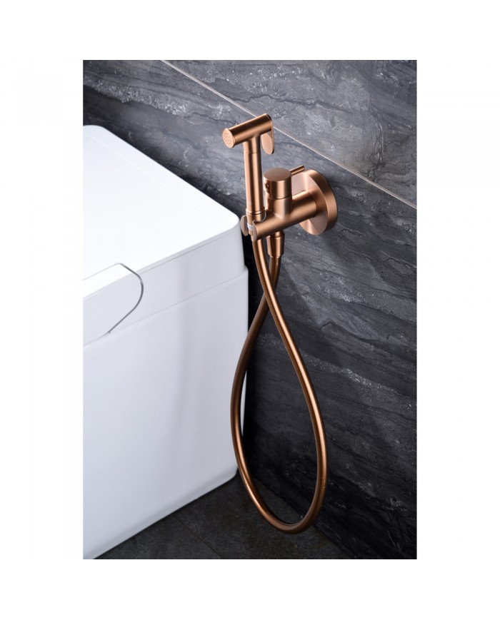 Imex Munich Concealed Bidet System Rose Gold Matt / Copper PVD Mixer & Shower 1 Hole (RDM001/ORC)