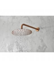 Built-in Complete Bathroom Set Imex Monza Rose Gold Matt / Copper PVD Mixer 2 Spouts & Bell. Inox Ø25cm & Telephone (GPM039/ORC)