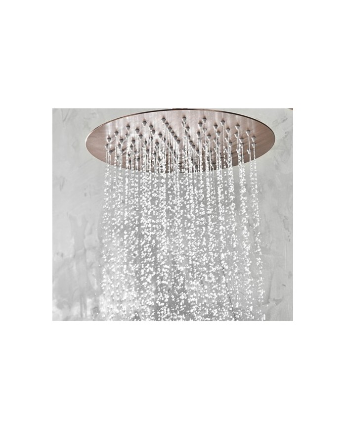 Built-in Bathroom Set Imex Tivoli Rose Gold Matt / Copper PVD Mixer 2 Ex. & Ceiling Code. Inox Ø25cm & Tel. (GPT039/ORC)