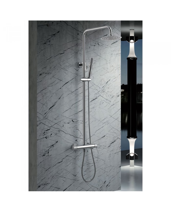 Στήλη Ντουζ Επεκτεινόμενη 2 Εξόδων Imex Line Chrome με Μπαταρία & Ανακλινόμενη Κεφαλή & Τηλέφωνο (BDD038)