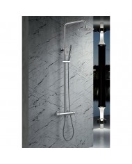 Στήλη Ντουζ Επεκτεινόμενη 2 Εξόδων Imex Line Chrome με Μπαταρία & Ανακλινόμενη Κεφαλή & Τηλέφωνο (BDD038)