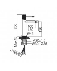 Bidet Mixer Brass Imex Line Chrome (BDD038-2)
