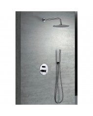 Built-in Complete Bathroom Set Imex Line Chrome 2 Outlet Mixer & Inox Bell Ø25cm & Telephone with Bracket (GPD038)
