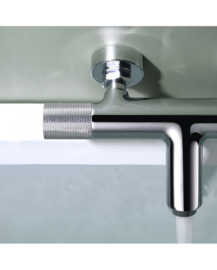 Imex Line Chrome Thermostatic Bath Mixer Set with Shower Handset, Spiral & Base (BTD038-4)