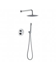 Εντοιχιζόμενο Σετ Λουτρού Imex Line Chrome Θερμοστατικός Μίκτης 2 Εξόδων & Κώδωνας Inox Ø25εκ & Τηλέφωνο & Μίκτης  (GTD038)